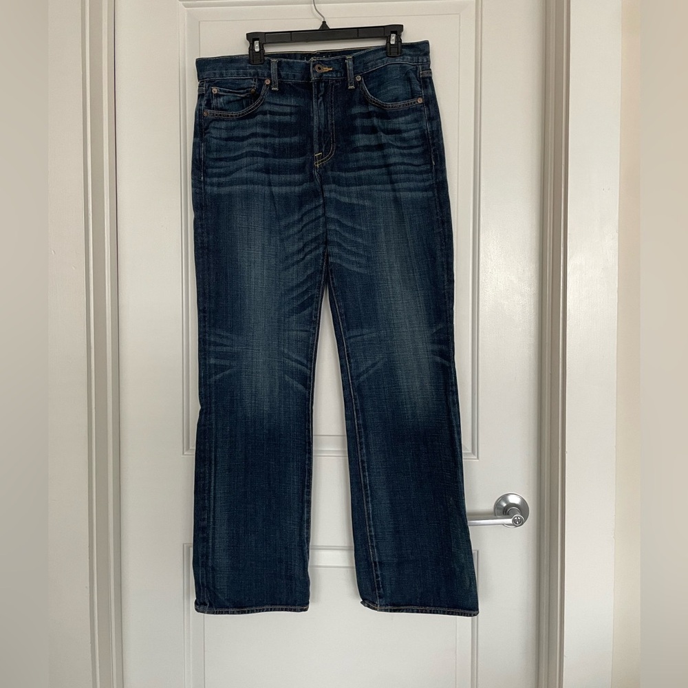 Lucky Brand 361 Vintage Straight 34 32 Dark Wash Jeans Denim Mens EUC